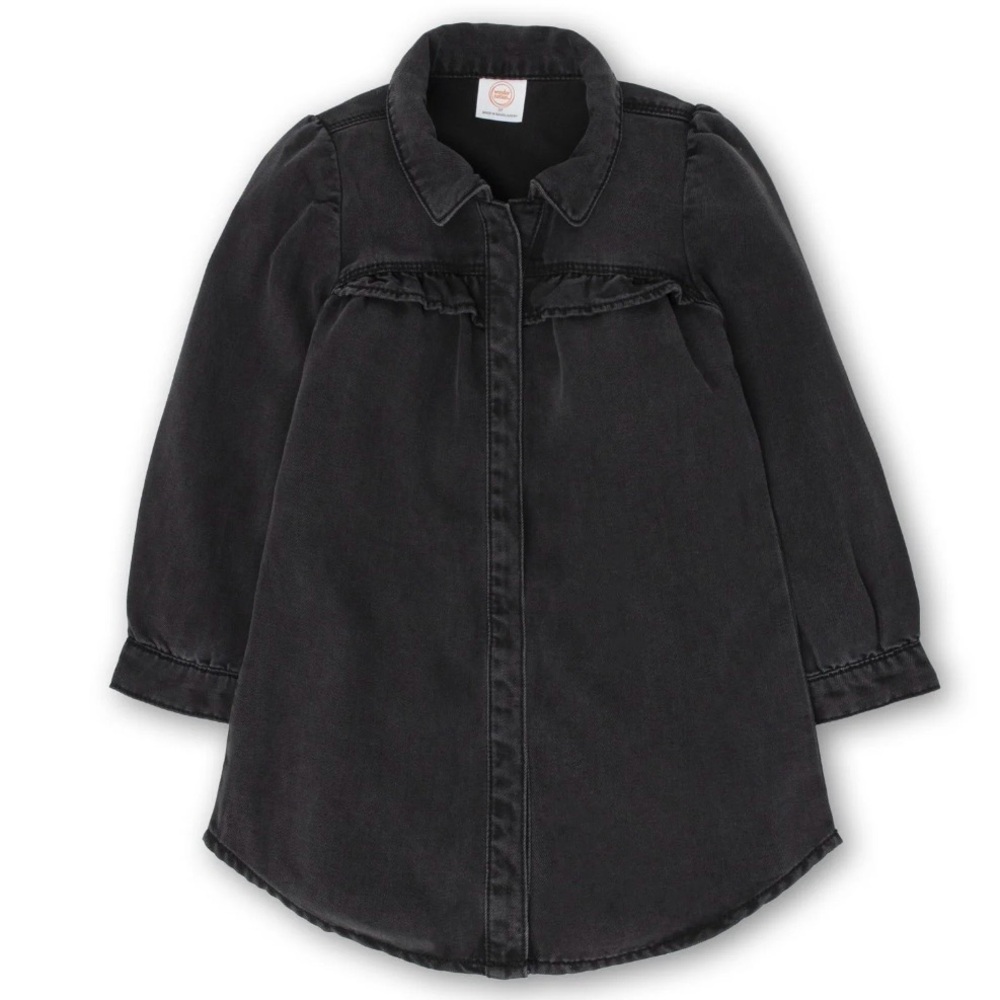 Wonder Nation Long Sleeve Denim Dress Black Size 3T